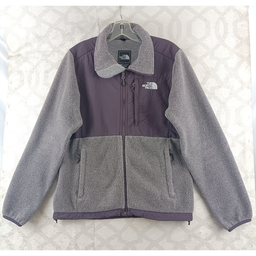The North‎ Face Womens Fleece Jacket Small Purple Gray Full Zip